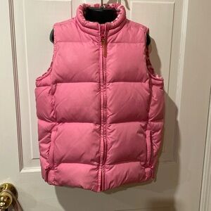 Girls Pink Puffer Vest Fleece lined 10
